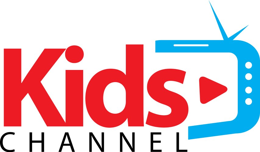 Kids channel logo template design vector image