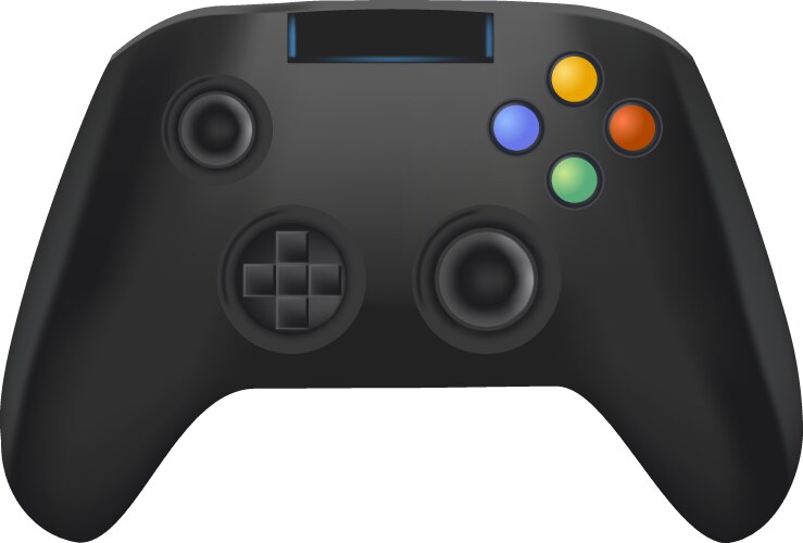 modern joystick with buttons gamepads vector