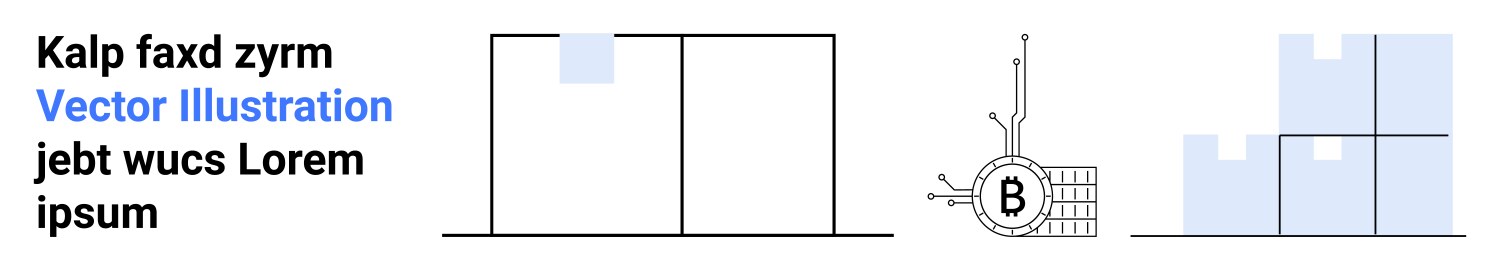 Engineering scheme with flowchart sections vector image