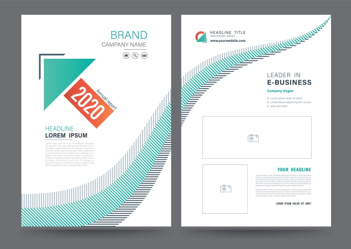 Template annual report Royalty Free Vector Image