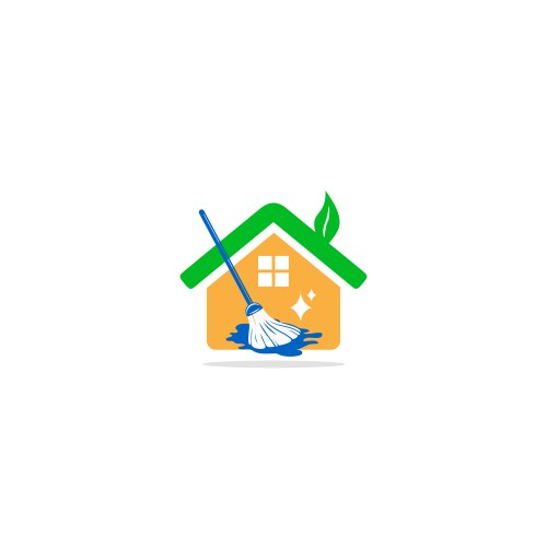 Clean house realty logo vector image