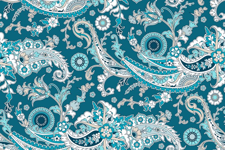 Paisley Indian Seamless Pattern Vector Image