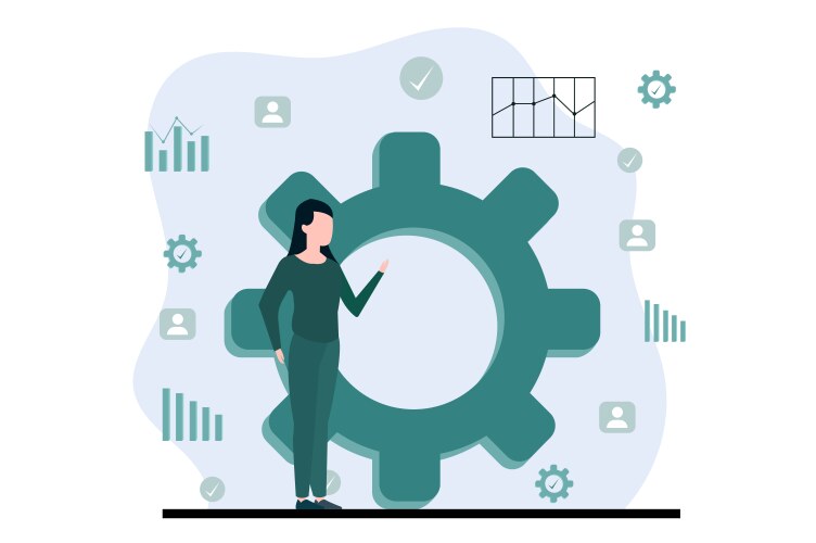 Business finance flat design Royalty Free Vector Image