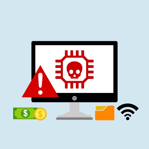 Hacker activity computeralert notification vektorbild