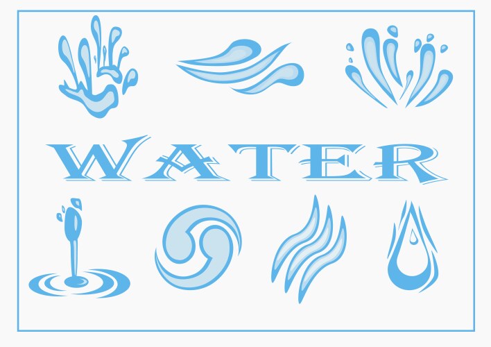 Water Forms & Movement – Royalty-Free Vector | VectorStock