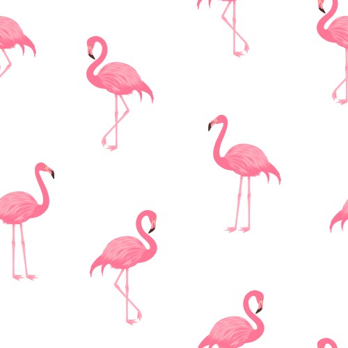 Pink camo flamingo seamless pattern Royalty Free Vector