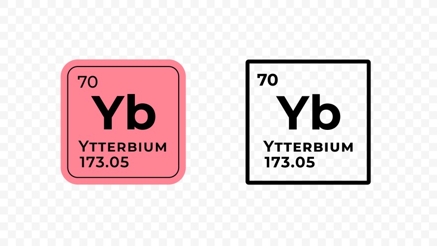 ytterbium perdiodic table of elements vector