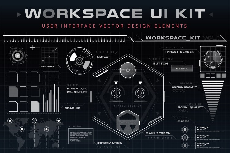 Hud dna infographic interface Royalty Free Vector Image