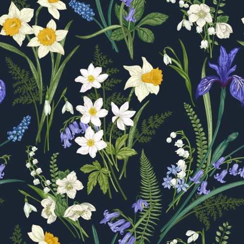 Winter seamless pattern Royalty Free Vector Image