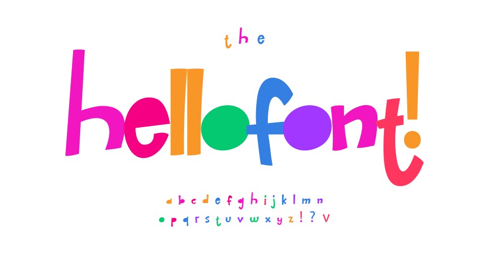 Bouncy Colorful Alphabet - Fun & Playful Vector Image