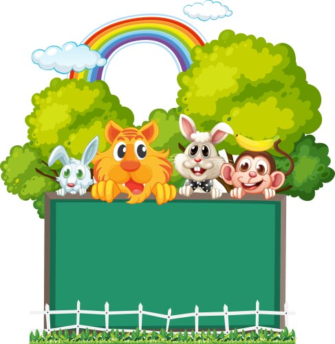 Border template with farm animals in background Vector Image