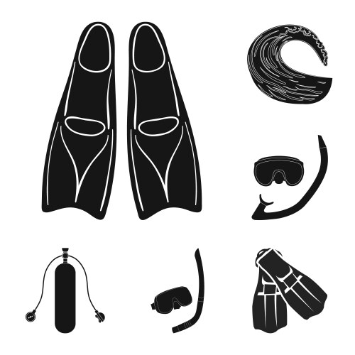 Scuba Diving Equipment Set – Royalty-Free Vector | VectorStock