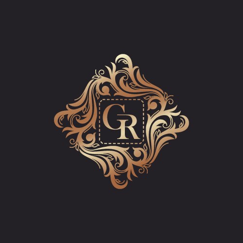 Abstract luxury royal golden company logo icon Vector Image