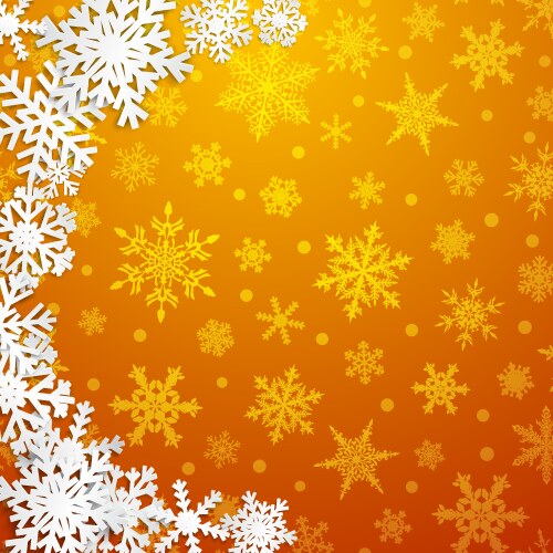 Christmas background of snowflakes vector image