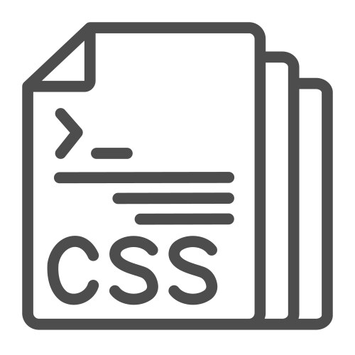 Css code document files line icon programming vector image