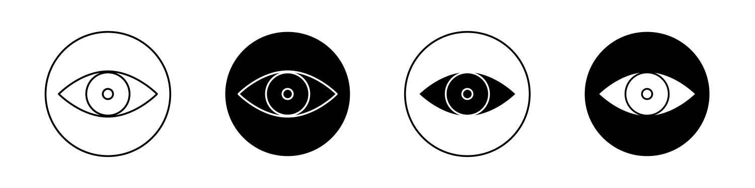 Eye icon set Royalty Free Vector Image - VectorStock