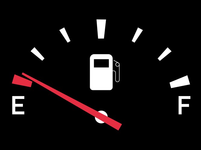 Fuel dashboard gauge sign indicator Royalty Free Vector