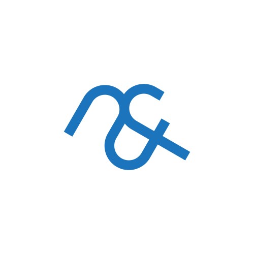 Letter simple linked geometric line logo Vector Image