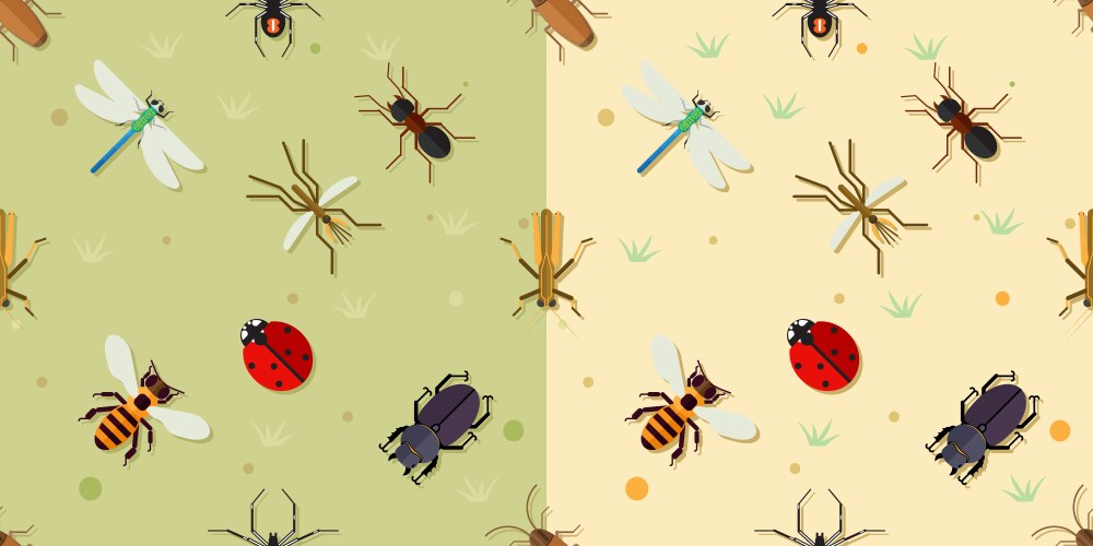 Office Insect Vector Office items seamless pattern Royalty Free Vector Image