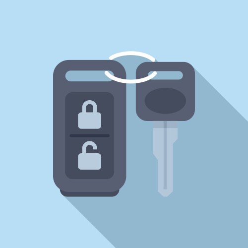 Smart key access icon simple chip emblem Vector Image