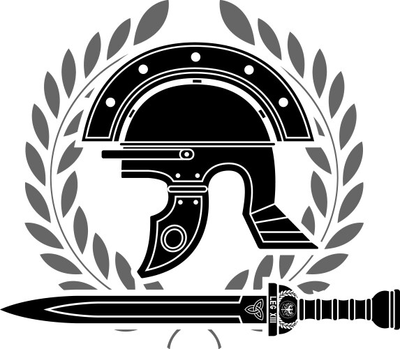 Vintage monochrome roman empire labels set Vector Image