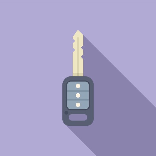 Alert smart key icon flat access start vector image