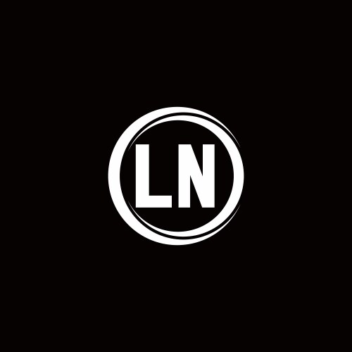 Ln logo monogram with triangle and hexagon modern Vector Image