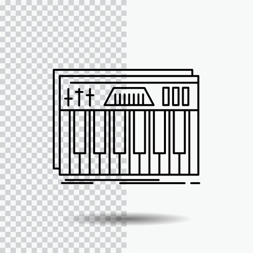 Controller keyboard keys midi sound line icon vector image