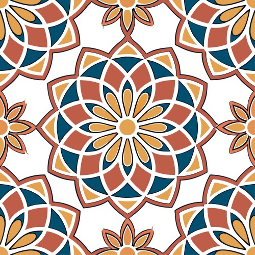 Middle eastern geometric patterns seamless tile Vector Image
