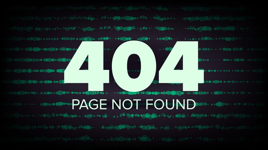 404 error page not found computer web vector image