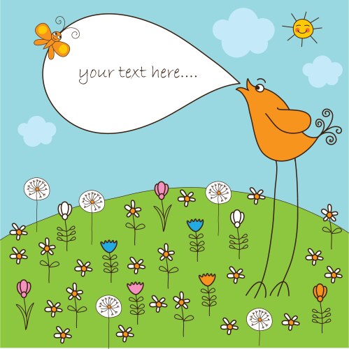 Cheerful Songbird Celebration Vector Image