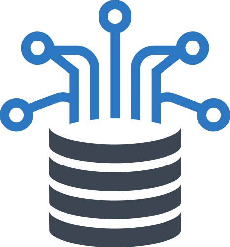 Data sources icon on white Royalty Free Vector Image