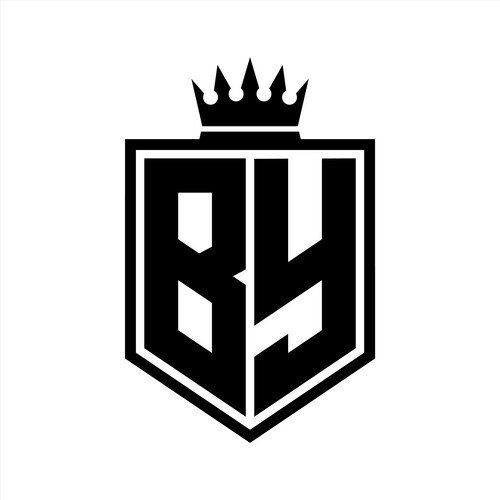 Kc monogram logo with bold letters shield shape Vector Image