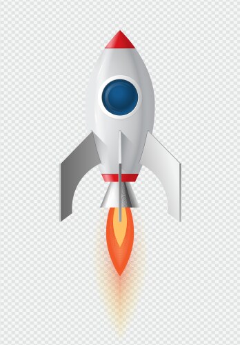 space rocket icon vector image vector image