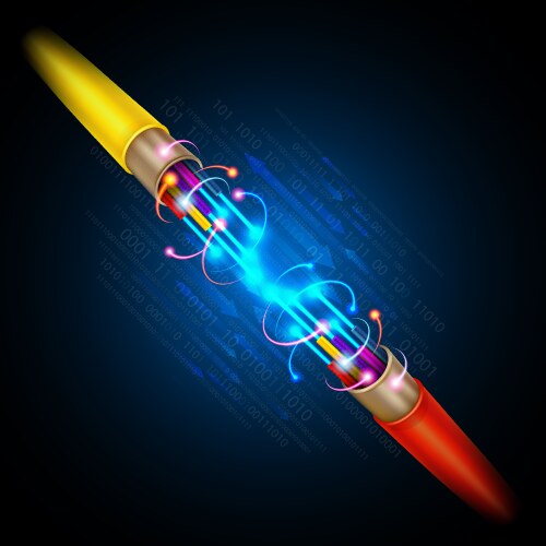 Fiber optic cable Royalty Free Vector Image - VectorStock