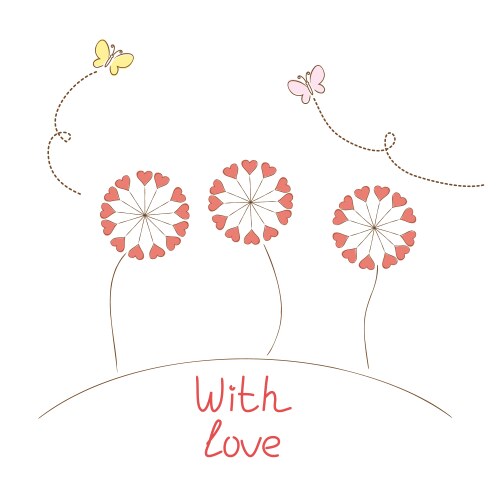Hearty flowers Royalty Free Vector Image - VectorStock