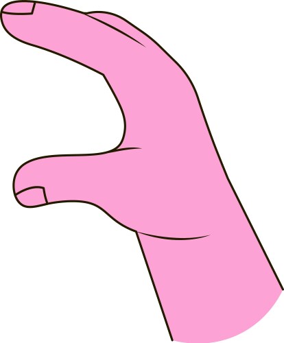 Hand drawn human holding something Vector Image