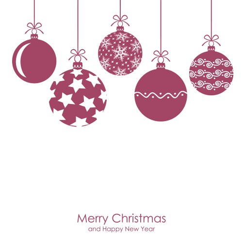 Red christmas balls Royalty Free Vector Image - VectorStock
