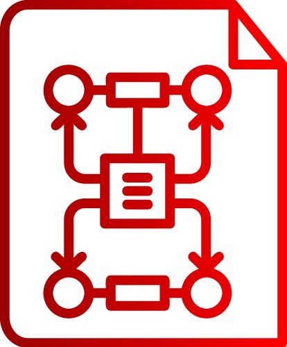 Algorithm line gradient icon vektorbild