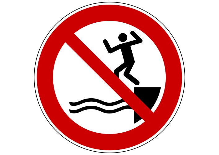 no jumping vector image