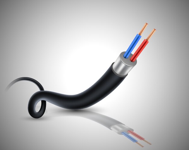 Electrical cable vector image