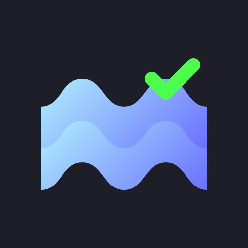 Float effect applying flat gradient fill ui icon vector image