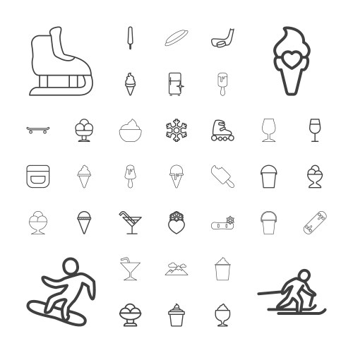 Ice icons (36830970) – Free Vector | VectorStock