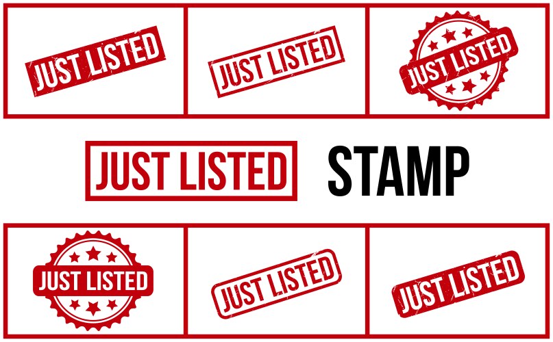 Just listed rubber stamp set – Royalty-Free Vector