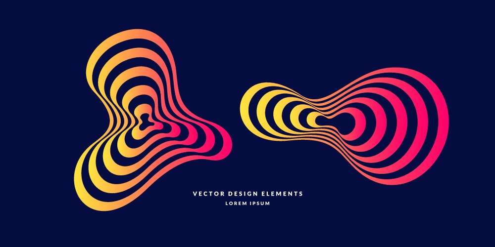 Amorphous elements with the effect of visual vector image