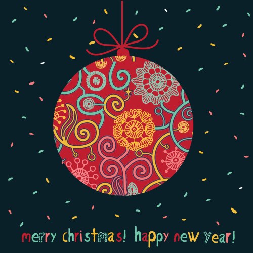 Merry christmas ball Royalty Free Vector Image