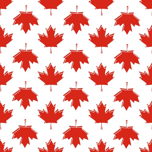 Red maple leaves seamless pattern – Royalty-Free Vector | VectorStock