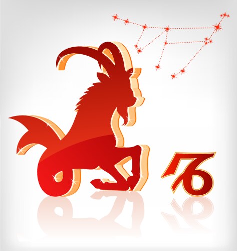 Capricorn Zodiac Animal Icon Vector Image