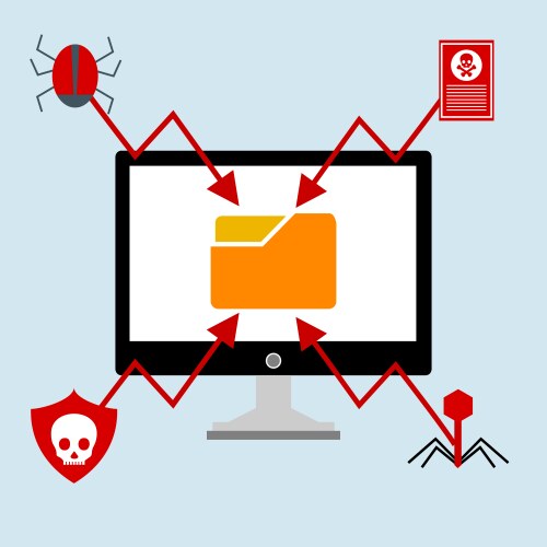 Hacker activity computeralert notification vektorbild