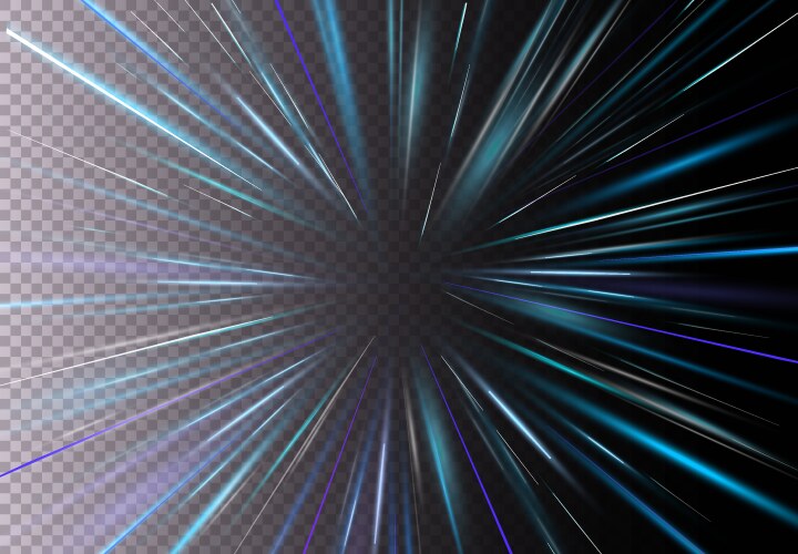 Bright spotlights beams flash and light effect Vector Image